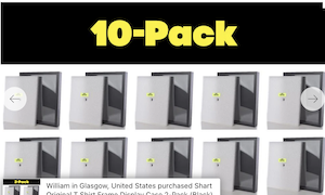 Shart Original T-Shirt Frame Display Case 10-Pack (Black)
from: Shirtframe, LLC dba Shart.com