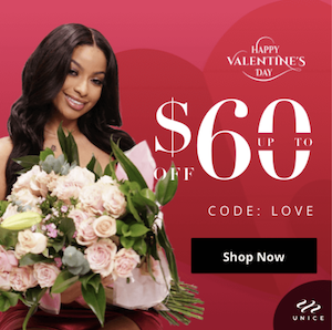 Up To $60 Off With Code: LOVE, Happy Valentine's Day! (Banner)